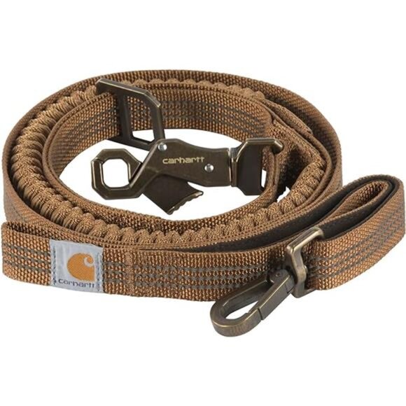 Shock Absorbing Dog Leash Carhartt Brown/Brushed Brass - Picture 7 of 7